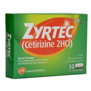 ZYRTEC [CETRIZINE] TABS 10MG 30'S