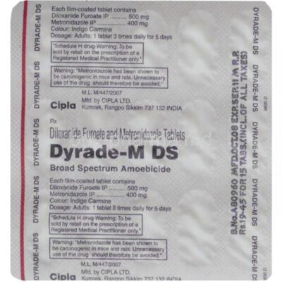 1669-Diloxanide-Furoate-And-Metronidazole-500-Mg-400-Mgtablet-Dyrade-M-DS-Cipla