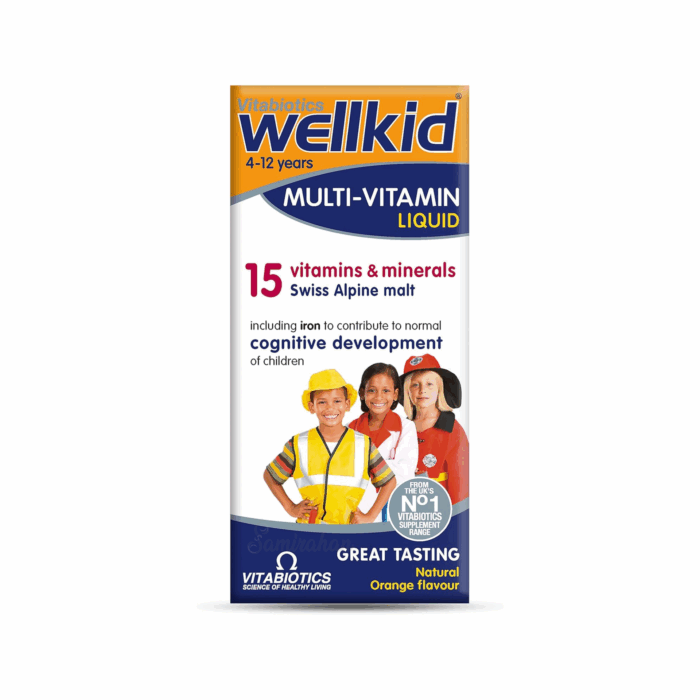 20240905VitabioticsWellkidMultiVitaminLiquidCognitiveDevelopmentOfChildren4to12Years_UK_150mLFrontSide_2048x2048px
