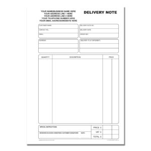 DELIVERY NOTE BOOK