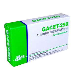 GACET 250MG SUPP 10'S
