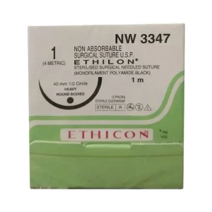 NYLON SUTURE NO. 1 ROUND BODY 1/2 CIRCLE