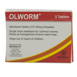 ALBENDAZOLE (OLWORM) TABS 2'S