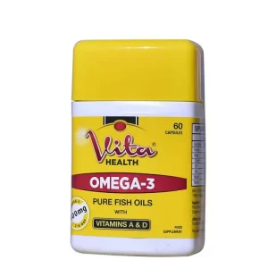 VITAHEALTH OMEGA 3 PURE FISH OIL CAPS 60'S