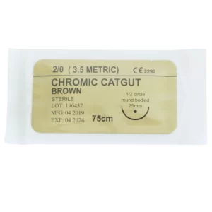 CHROMIC CUTGUT NO. 2/0 REVERSE CUTTING