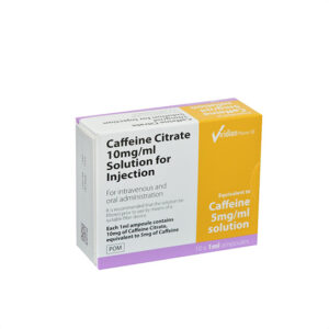 CAFEINE 5MG/1ML SOL INJ B/10'S