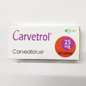 CARVEDILOL (CARVETROL USP) 25MG TABLETS 30'S