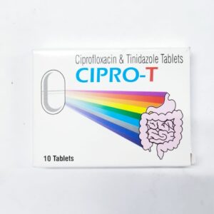 CIPRO-T (CIPROFLOXACIN +TINIDAZOLE) TABS 10'S