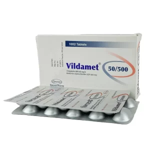 VILDAMET  50MG/500MG TABS 30'S