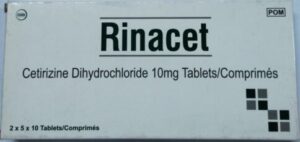 CETRIZINE (RINACET) 10MG TABS 100'S